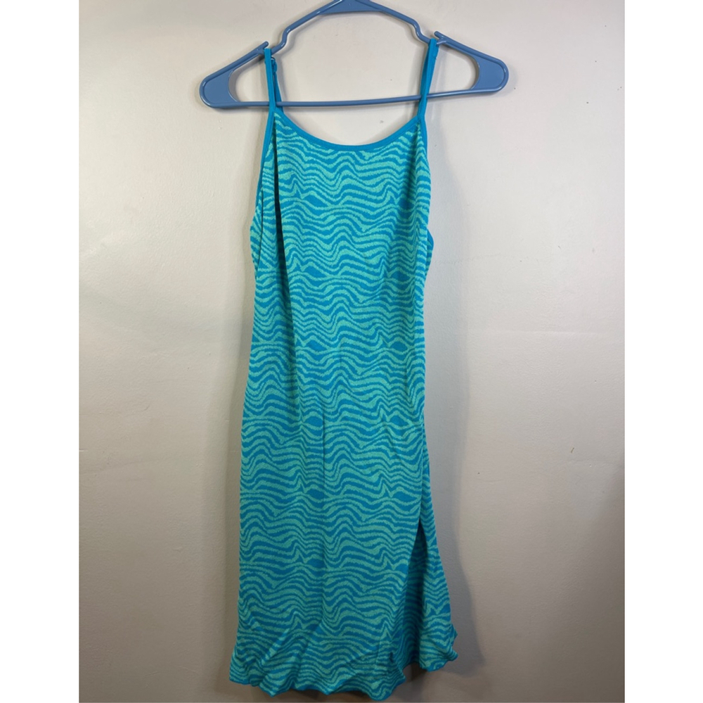 Zara Blue Animal Print Cover Up Dress Medium